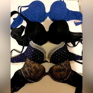 Lot of Four Bra - 2 Victoria secret bra 34c,  Tommy Hilfiger 34c, and 1 more 36c